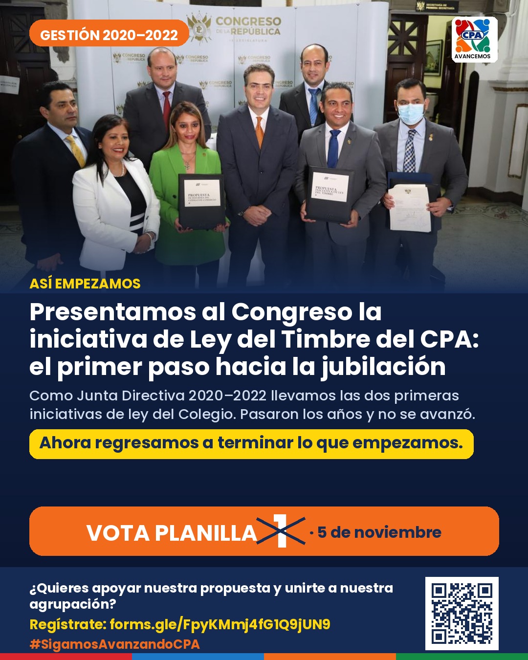 Avancemos recuerda la presentación de iniciativas de ley del Colegio ante el Congreso
