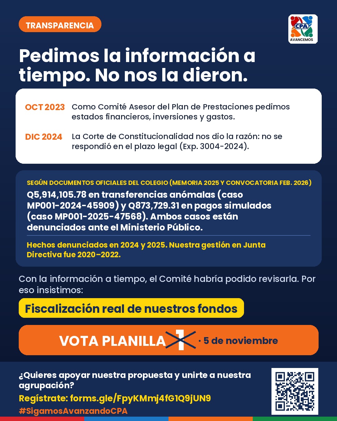 Publicación de Avancemos sobre solicitudes de información y señalamientos de movimientos financieros