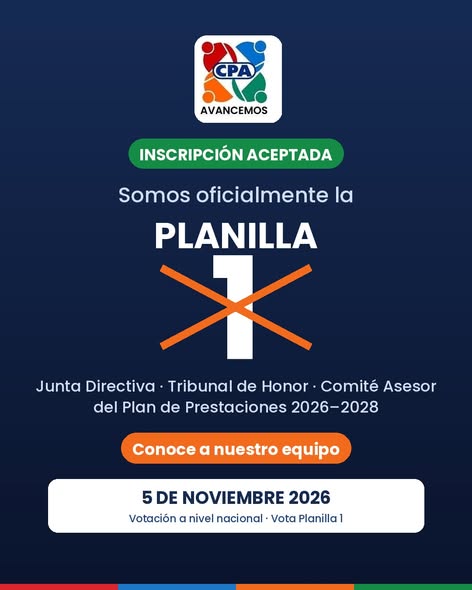 Publicación de Avancemos CPA presentando la Planilla 1