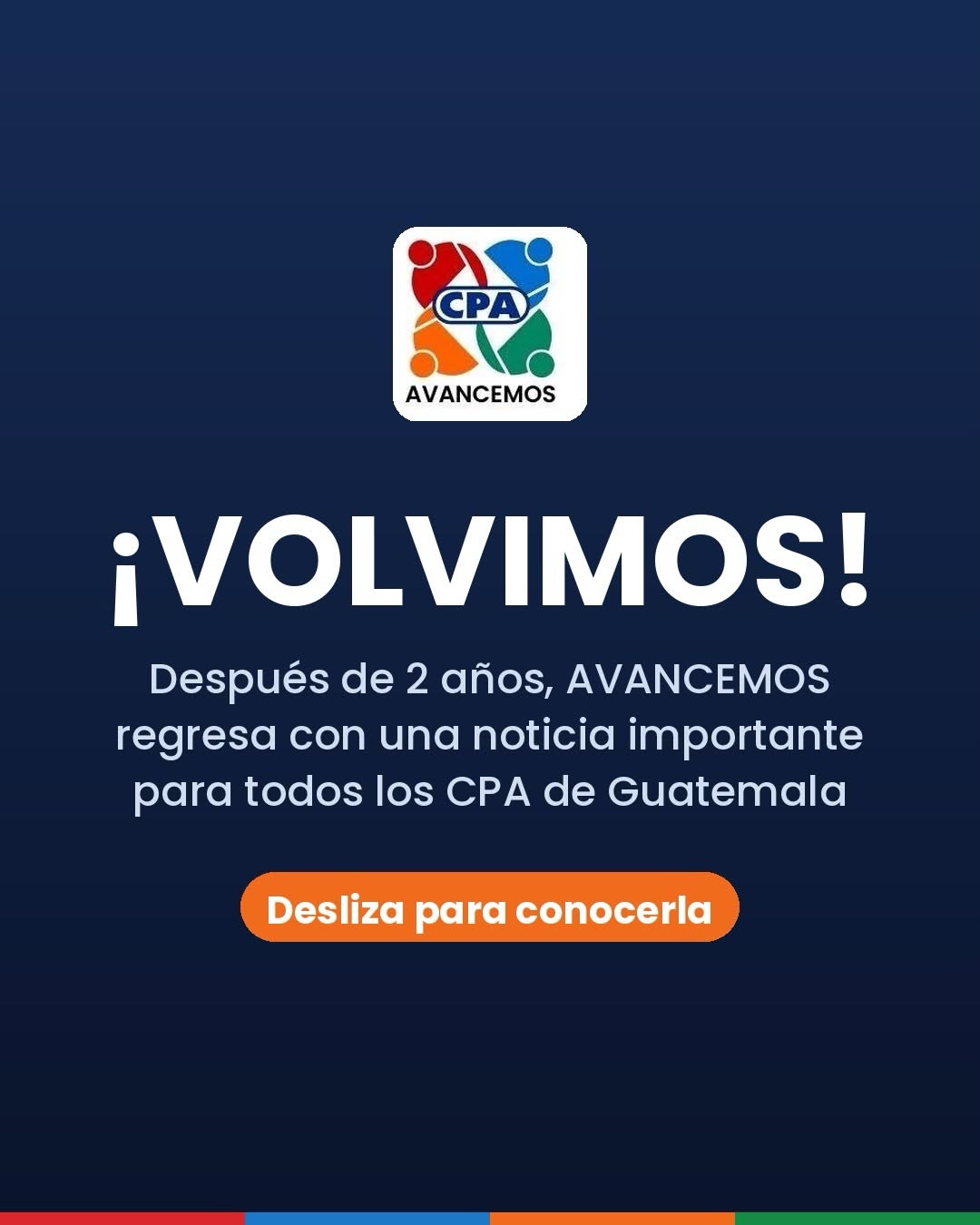 Pieza gráfica del regreso de Avancemos CPA